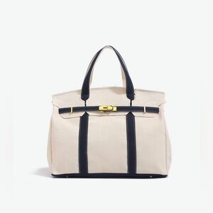 BOATKIN Bag elove Canvas Tote with Navy Trim
